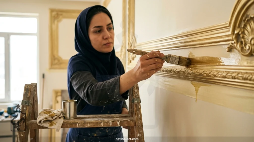 لاک محافظ روی ورق طلا
